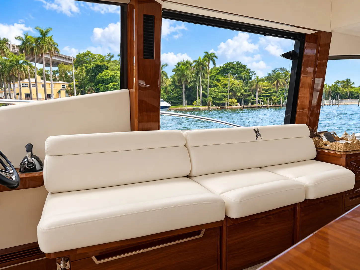 Galeon 53 salon sofa by the windows