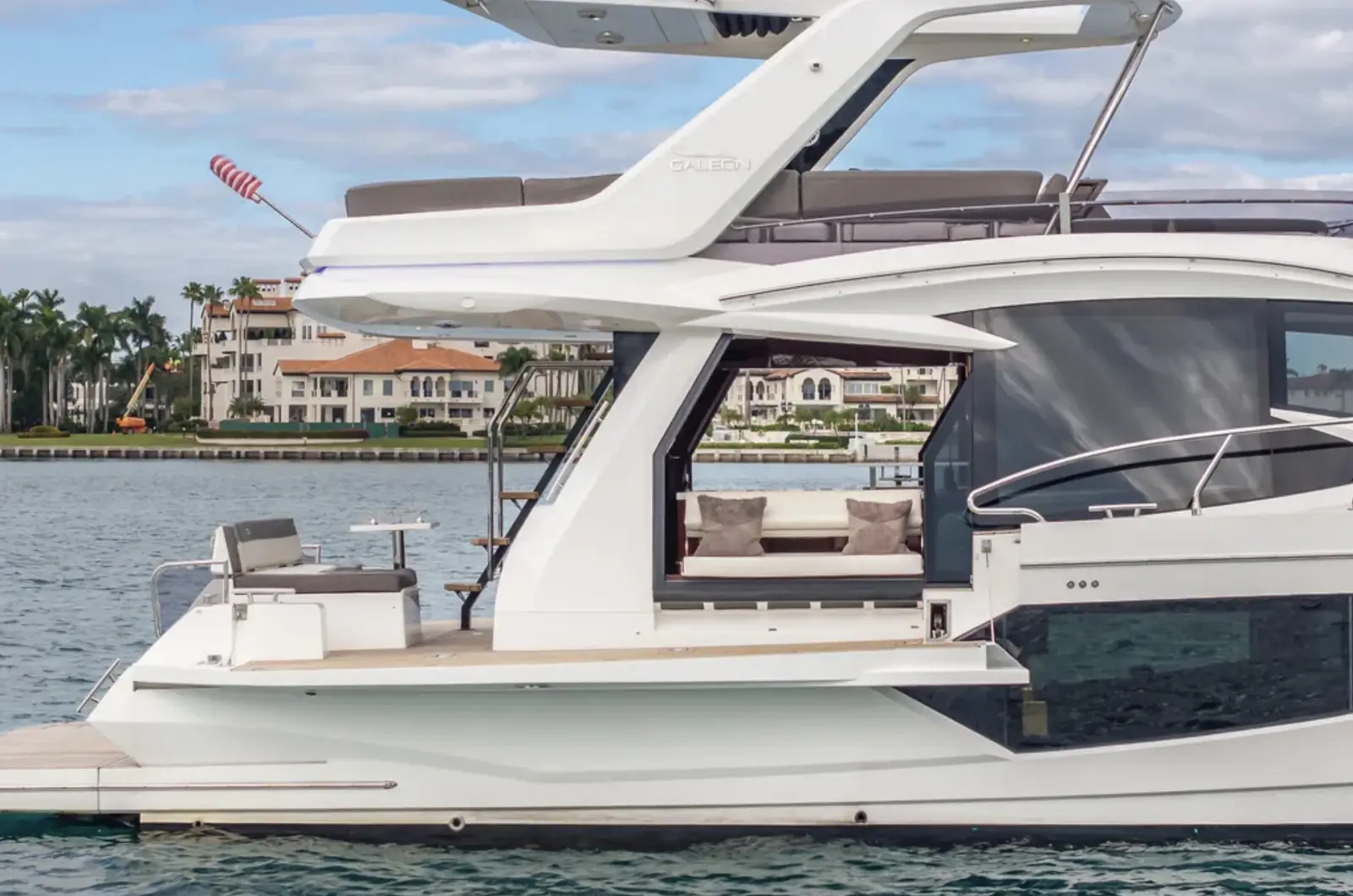 Galeon 53 side deck and salon doors