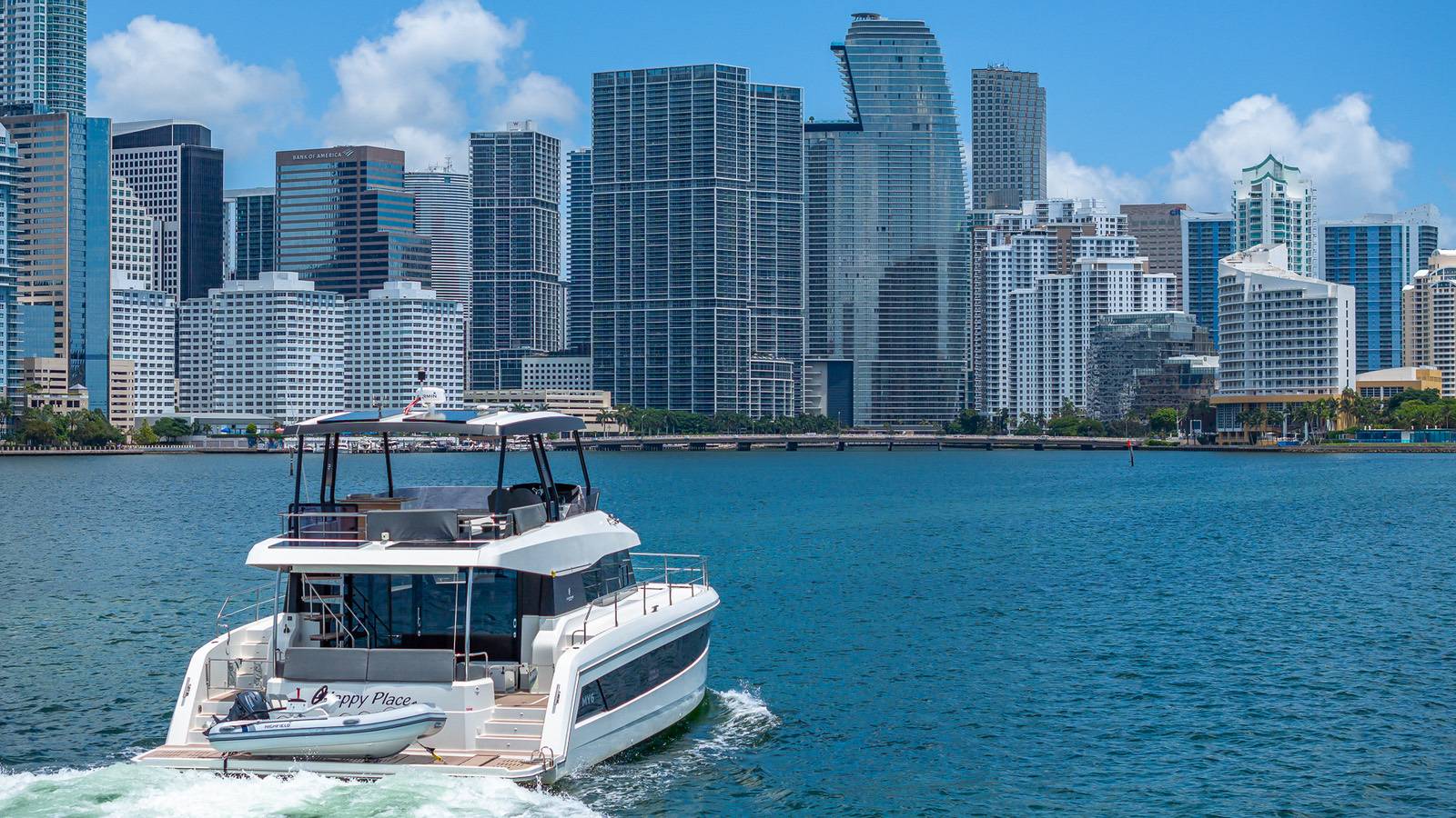 Fountaine Pajot 50 "Happy Place" yacht charter on the Miami River
